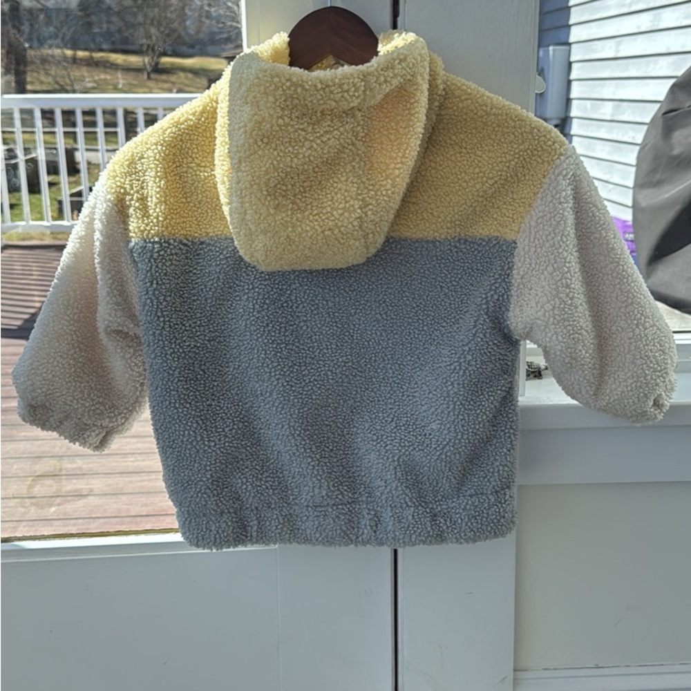 Girls Zara Colorblock Sherpa Hoodie